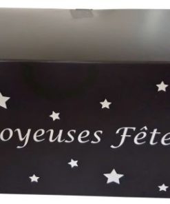 Alternative view of 25 boites bûches noires Joyeuses Fêtes – 25 x 11 x 11 cm