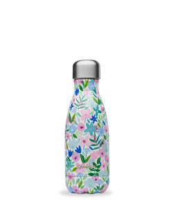 Qwetch Bouteille isotherme inox Flora bleu 260ml