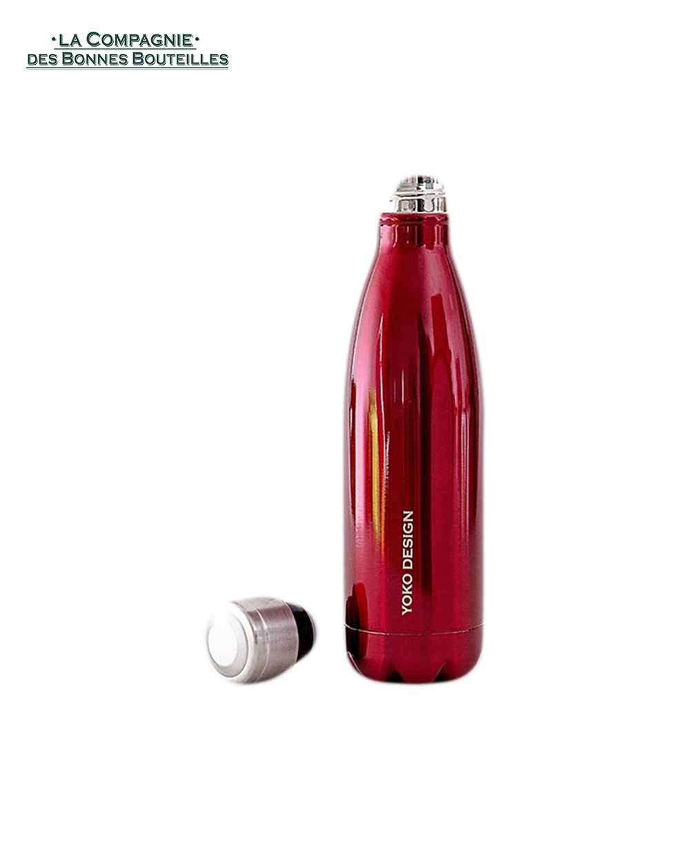 yoko design Bouteilles isotherme rouge brillante 500 ml – Image 2